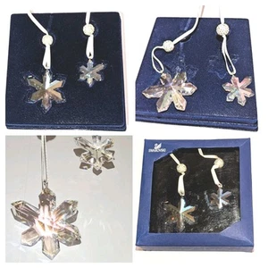 Swarovski Snowflake Figurine Pair #945577 Ice Flowers Ornament Set 2008 in Box❄️ - Bild 1 von 19