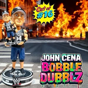JOHN CENA WWE "Bobble Dubblz" WWF Only #16 Made "Wrestlemania" WWE Bobblehead - Picture 1 of 9