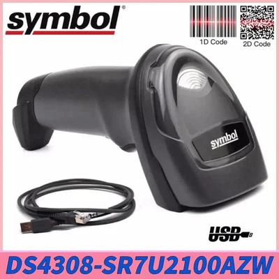 Symbol Zebra Motorola DS4308-SR7U2100AZW USB Handheld Barcode Scanner with Cable - Image 1 of 4