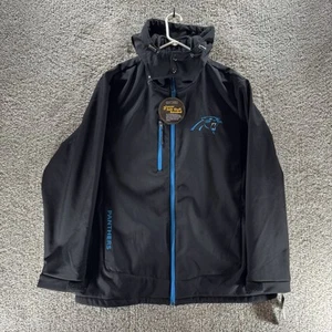 Carolina Panthers 3 Layer Soft Shell Jacket Mens Extra Large Black Full Zip New - Picture 1 of 14