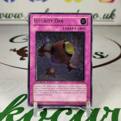 Security Orb  GLAS-EN089 Ultimate Rare 1st Edition Yugioh Card  Light Play LP - Image 1 of 4