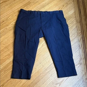 Oak Hill Men’s Navy Blue Chino Size 52x28 Classic Fit Stretch Comfort Cotton - Picture 1 of 10