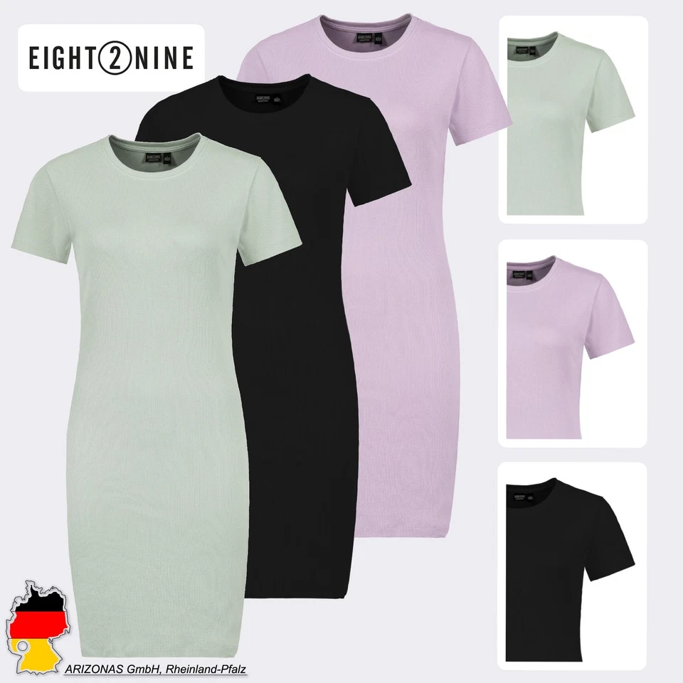 Abito camicia corto con scollo girocollo e maniche corte per ogni occasione. - Immagine 1 di 1