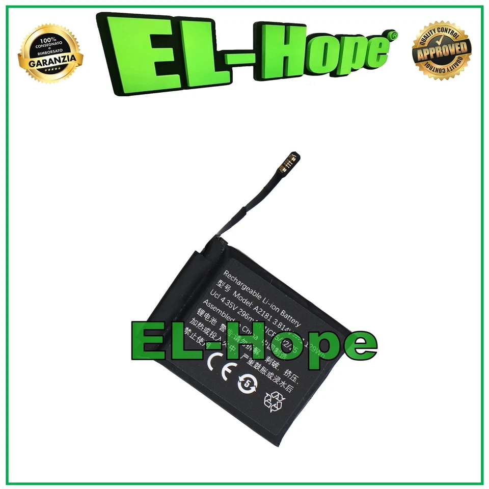 BATTERIA PER APPLE WATCH SERIE 5 GENERAZIONE / SE 44 mm BATTERY A2181 296 mAh - Immagine 1 di 1