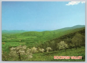 Rockfish Valley Areial Scenic View Virginia VA Postcard Vintage Mountains - Picture 1 of 2