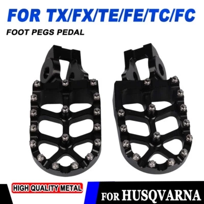 For Husqvarna TX FX TE FE TC FC 125 - 501 Footrest Footpeg Foot Pegs Pedals Blue Foto 1 de 4