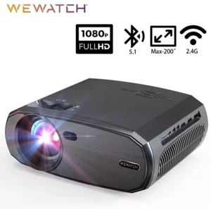 WEWATCH V50 Native 1080P Portable Projector, 5G Full HD Movie Projector WiFi - Picture 1 of 6