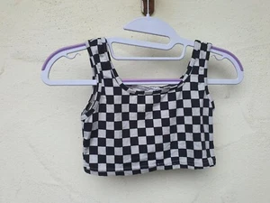 Kinder Mädchen Top Oberteil Karo Gr. 128 Wie Neu Shein (1187) - Bild 1 von 2