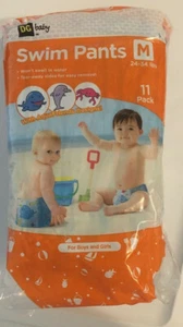 Baby Swim Pants Diapers Boys Girls Aqua Friends Size Medium 24-34 Lbs 11 Diapers - Picture 1 of 12