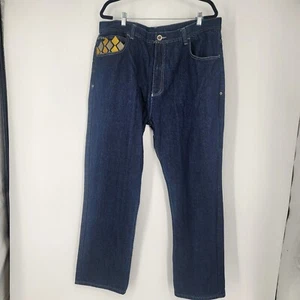 Phat Farm Jeans Baggy Skater Carpenter Y2K Streetwear Dark Wash Men's 42×31 - Picture 1 of 8