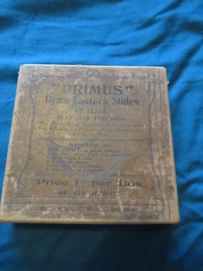 Antique Magic Lantern Slide Full Set of 6 Primus Hymns on Glass - Picture 1 of 3