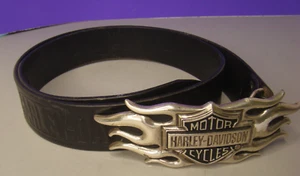 Vintage Harley-Davidson Motorrad Gürtelschnalle Herren Leder Flügel Logo Style - Bild 1 von 12