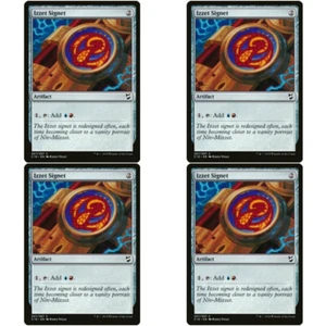 4 x IZZET SIGNET NM Commander 2018 mtg Grey - Artifact Com - Picture 1 of 1