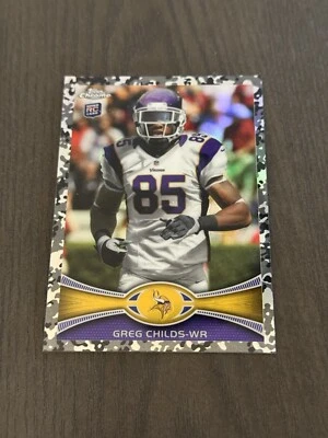 2012 Topps Chrome Military Camo Refractor /499 #41 GREG CHILDS Rookie RC - Image 1 of 3