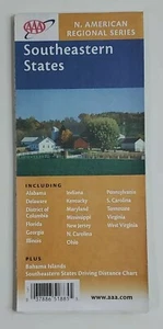 Southeastern States Map N American Regional United States Folding Paper - Picture 1 of 6