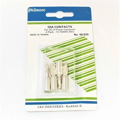 Philmore 49-920 DC-H 50A Contacts / 12-10 AWG  (4 Pack) - Image 1 of 2