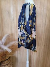 Caroline Morgan womens blouse top size 10 Multicoloured Floral print Satin Feel