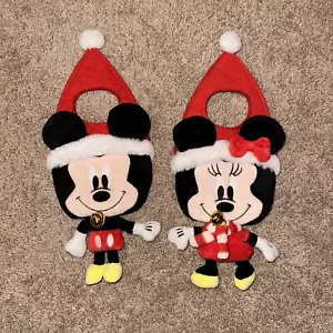 Disney Topolino e Minnie set di 2 appendici peluche per porta vacanze di Natale - Foto 1 di 2