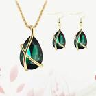 Green Rhinestone Jewelry Set for Women