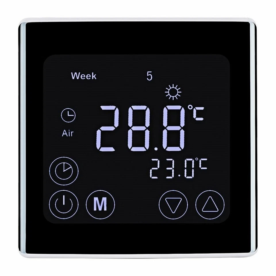 digital LCD Thermostat digitaler Raumthermostat FuÃbodenheizung Touchscreen 16a