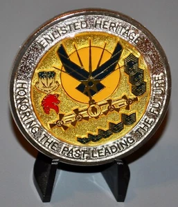 USAF Air Force 341st Space Wing Enlisted Dining Out 2001 Challenge Coin - Picture 1 of 2