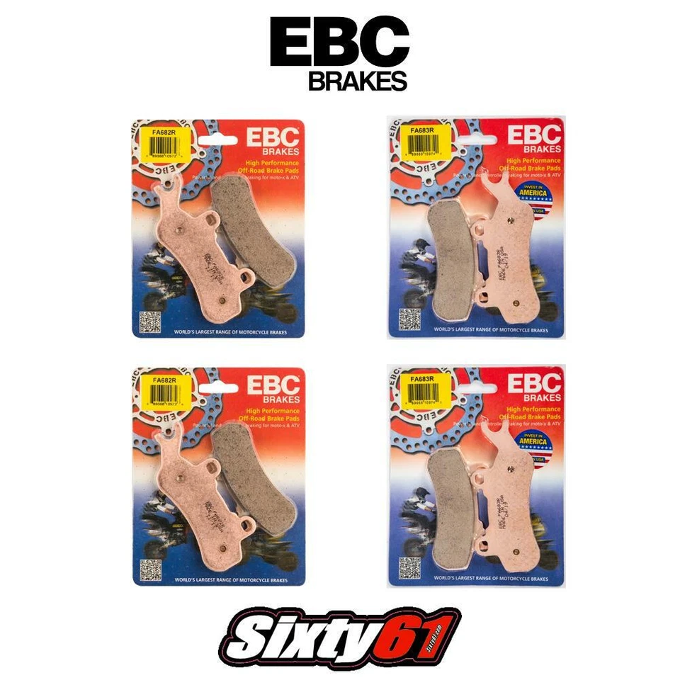 Can Am Maverick X3 Brake Pads EBC Front Rear Sintered (4 Sets) FA682R FA683R - Изображение 1 из 1