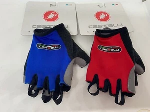 FAHRRADHANDSCHUHE CASTELLI CORSA GLOVE BIKE HANDSCHUHE ROT BLAU KIDS KID 8 10 JAHRE - Bild 1 von 13