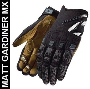 Niños ALLOY MOTOCROSS Guantes MX Enduro 06 Atom Negro Grande 7 Moto Enduro - Picture 1 of 1