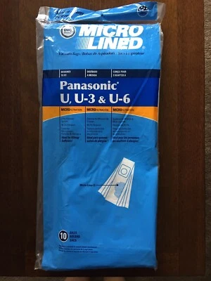 DVC 10 Vacuum Bags MicroLined Brand Panasonic U, U-3 & U-6  - Image 1 of 2
