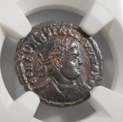 Constantine II Roman Empire BI Nummus AE3/4 NGC XF Ancient Epfig Hoard Pedigree - Image 1 of 4