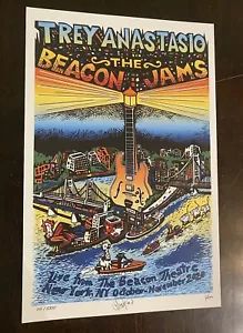 Poster Trey Anastasio 103/5300 The Beacon Jams stampa artistica phish cielo diviso RARO - Foto 1 di 7