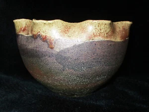 Hawaii VINTAGE SIGNIERTE KERAMIK RAKU KERAMIK 5 1/4" Durchmesser x 3 1/2" Höhe B Führung - Bild 1 von 6