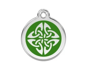 Dog ID Tag, Green Tribal Arrow, Red Dingo  Personalized Lifetime Guarantee S M L - Picture 1 of 6