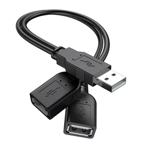 USB Y Splitter Kabel 2.0 A Stecker auf Dual USB Buchsen für PC Laptop Festpl... - Bild 1 von 10