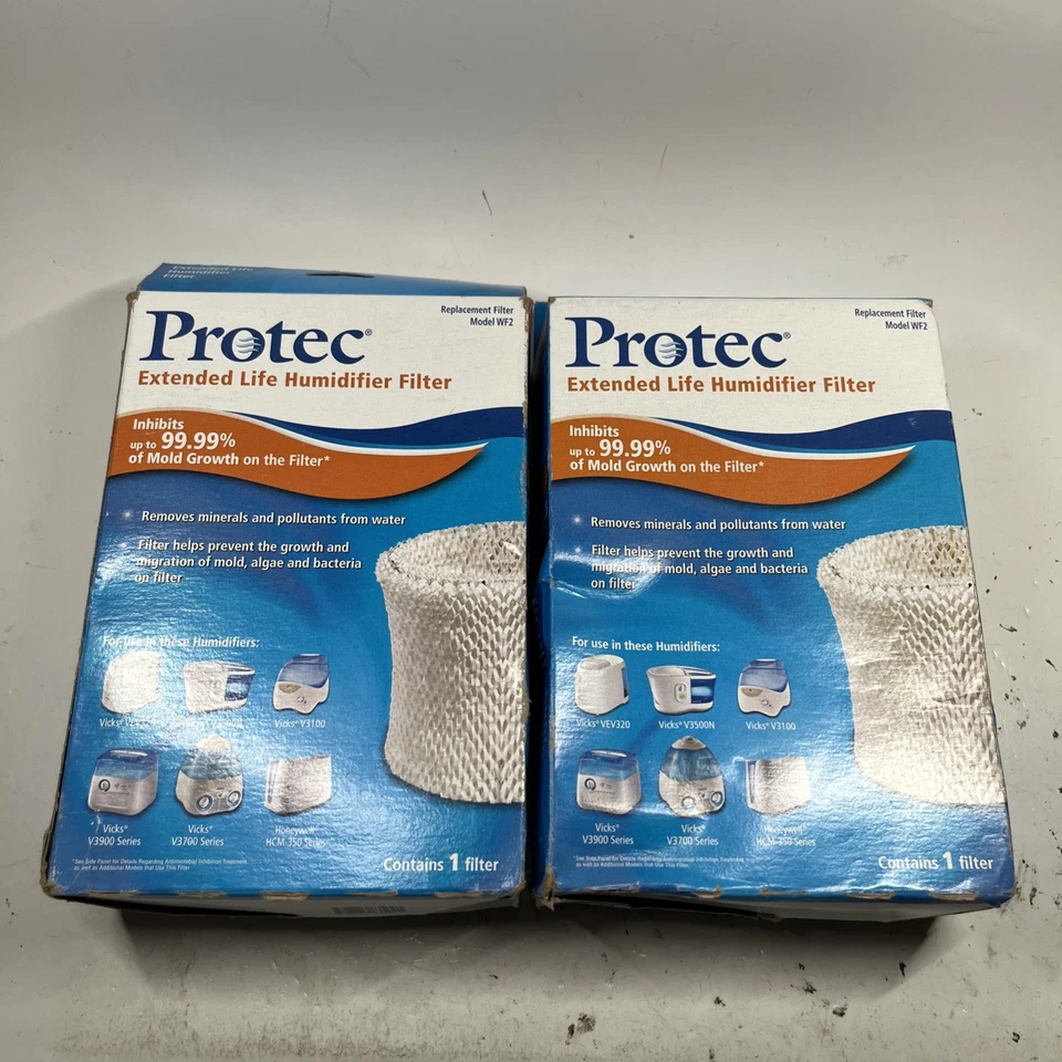 Lot 2 New Boxes Protec Humidifiers Filters # WF2 Vicks Katz Sunbeam ReliOn - Image 1 of 1