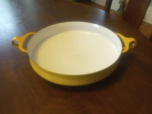 Excellent Vintage 1950s Dansk IHQ Kobenstyle Yellow 10" Paella Pan Denmark - Picture 1 of 9