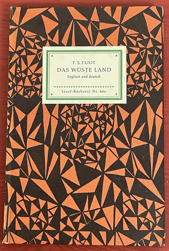 VTG T.S. Eliot Das Wüste Land/The Waste Land English/German Insel-Bücherei 1957 - Image 1 of 4