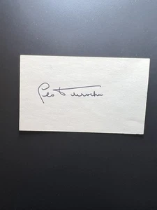 Leo Durocher Signed Index Card JSA LOA - Picture 1 of 3