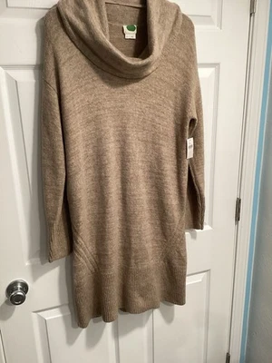 Vestido Suéter Anthropologie Sonoran Lana Mezcla Cachemira Capucha Cuello Talla L Nuevo con Etiquetas Foto 1 de 4