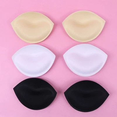 2Pcs Women Bra Tops Push Up Bra Pads Inserts Sponge Breast Enhancers Bikini Pads - Image 1 of 4