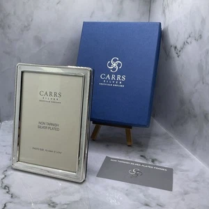 Carrs Brand New Superb Embossed Design Photo Frame 6” X4.5” Photo 5 x3.25” EPNS - Picture 1 of 24