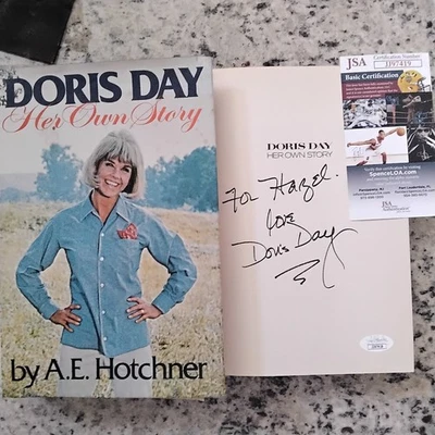 Doris Day SIGNED Bio Movie TV Actress Pillow TalkCary Rock Hitchcock Photos HCDJ - Image 1 of 4