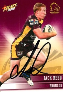 ✺Signed✺ 2012 BRISBANE BRONCOS NRL Card JACK REED