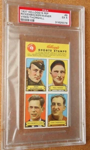 1937 Kellogg's Pep Stamp Panel 9 Paul Waner Pirates Rickenbacker PSA 5 HÖCHST - Bild 1 von 2