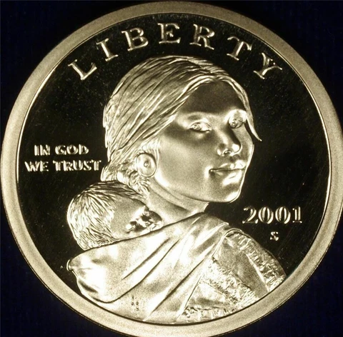 2001 S Native American Sacagawea Dollar Gem Deep Cameo PROOF US Mint Coin! Cover