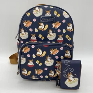 Loungefly Corgi Food Mini Backpack BoxLunch Exclusive + Wallet EUC Ramen Sushi - Bild 1 von 20