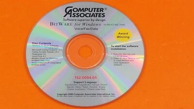 ⭐️⭐️⭐️⭐️⭐️Computer Associates Bitware for Windows Voice/Fax/Data CD V3.30.21 - Image 1 of 2
