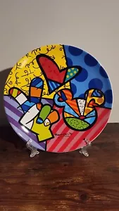 Disney Romero Britto "Peace and Love & Grumpy" Decorative Plate 2011 - Picture 1 of 8