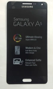 Genuine Samsung Galaxy A5, A500F, LCD TouchScreen Assembly Black, GH97-16679B - Picture 1 of 3