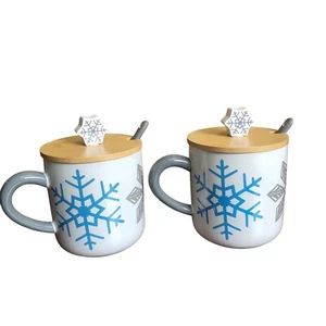 Temp-tations Schneeflocke Winter Kaffeebecher 14 Unzen mit Deckel & Löffel von Tara QVC Special - Bild 1 von 8